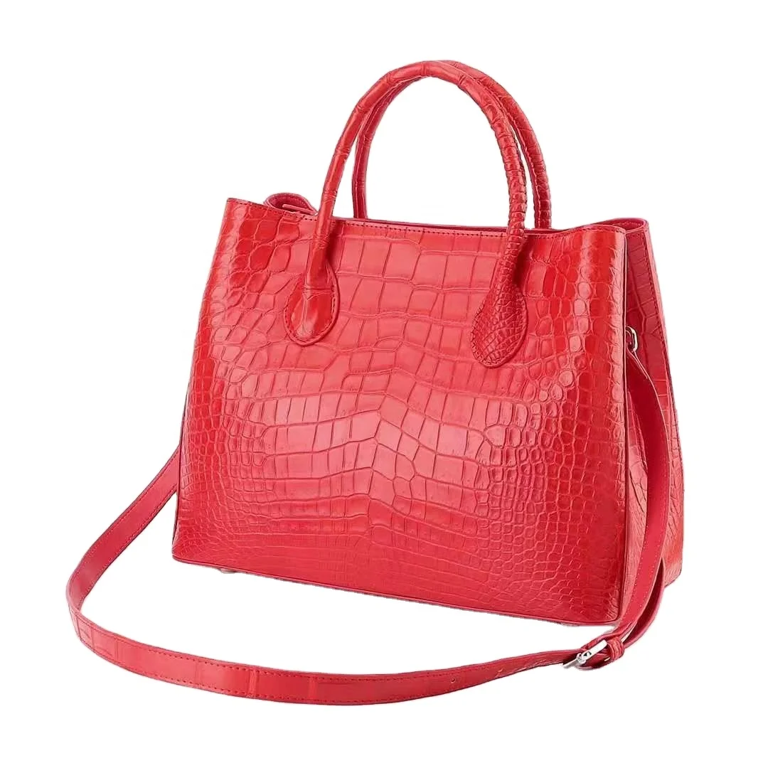 

Crocodile Genuine Leather Handbag Women Luxury Alligator skin Bag Ladies Top Handle Fashion tote Bags, Multi