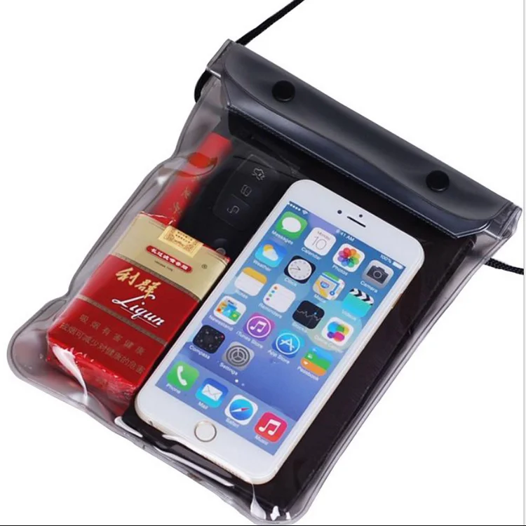 

PVC Waterproof Swim Storage Phone Bag, Clear black