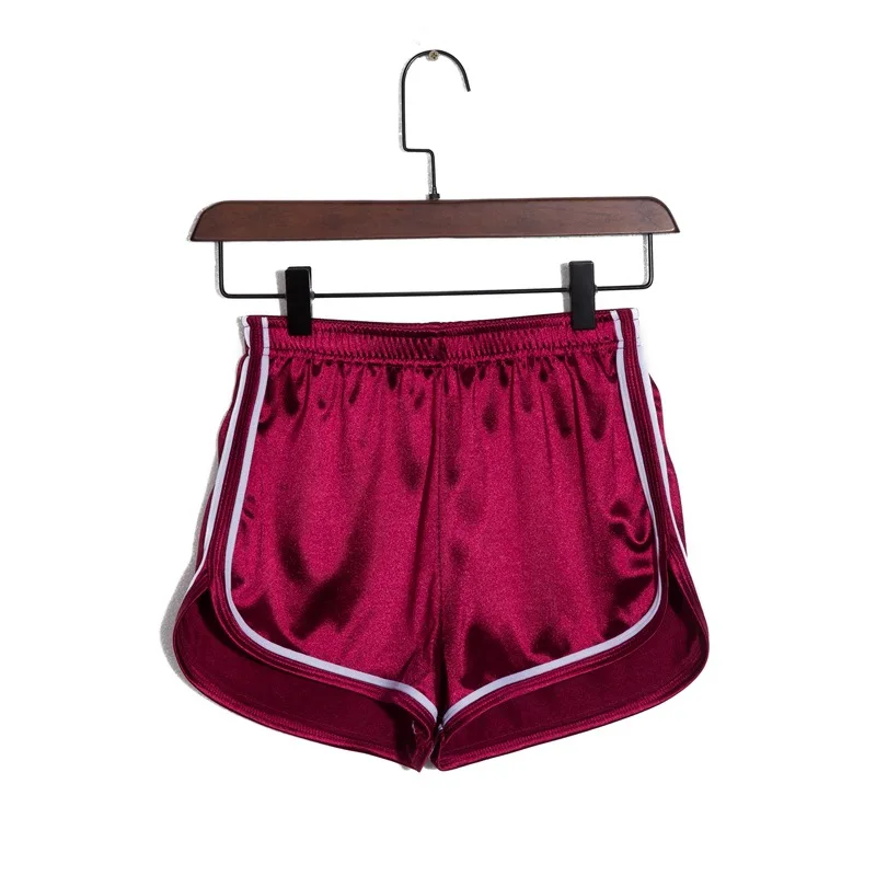 

European and American casual glossy high-waisted sports shorts for women's summer nightclub hotpants.