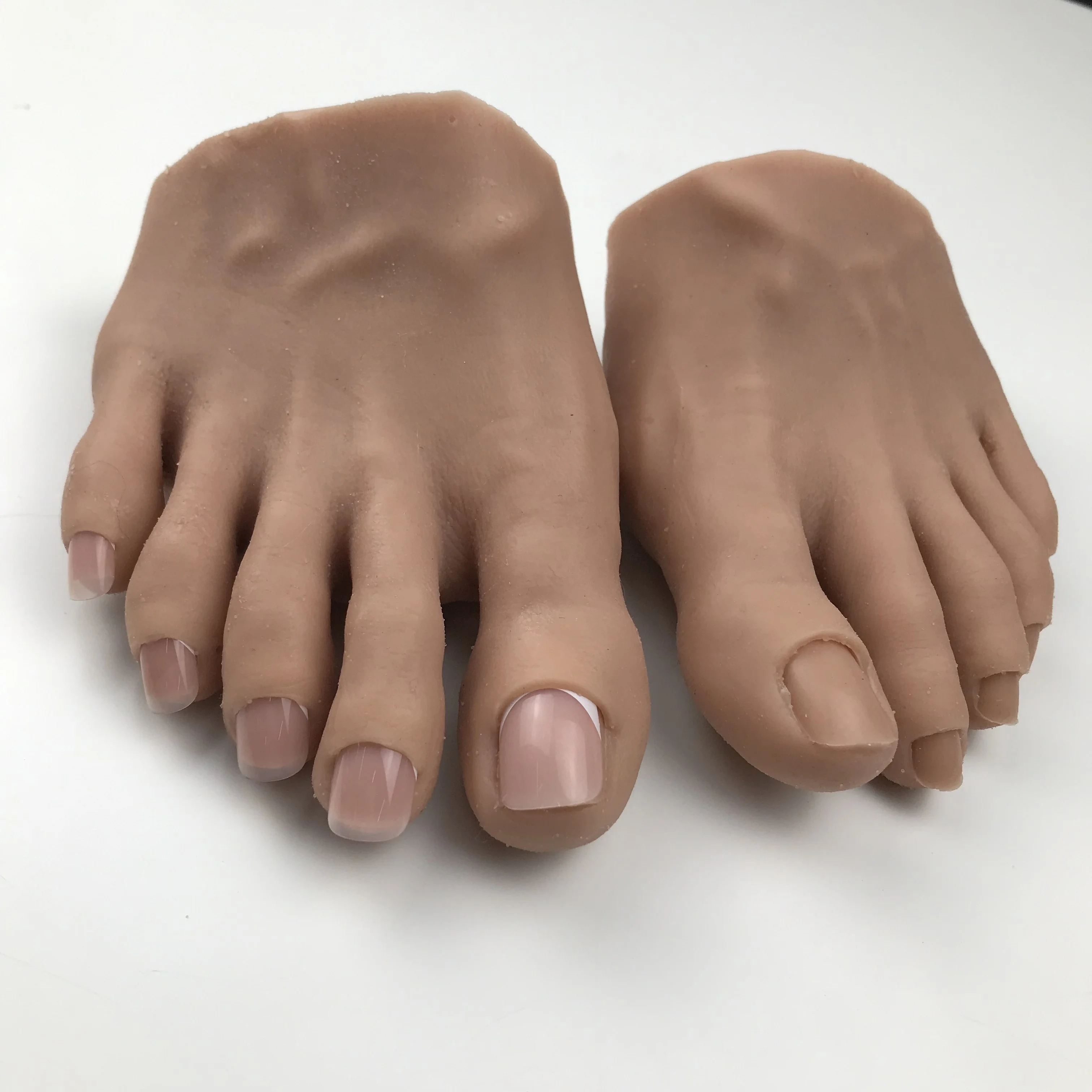 

Practice False Foot Nail Art Foot Soft Training Display Model Silicone Practice Foot