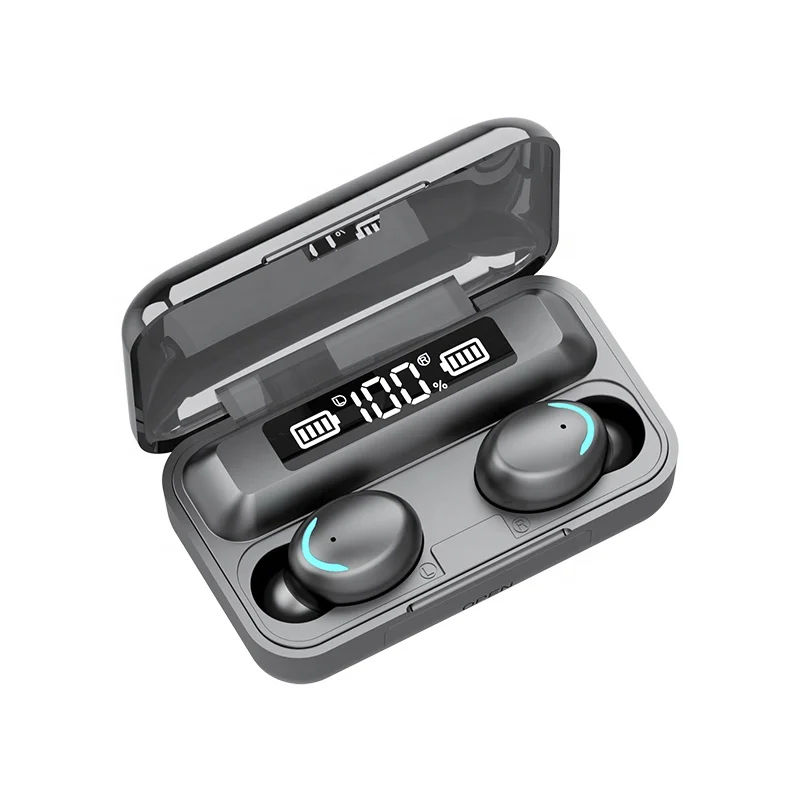 

TWS F9-5C In-Ear Wireless Earphone 2000mah Power Bank LED Display V5.0 Bass Hi-Fi Stereo Earbuds F9-5C gaming earphones