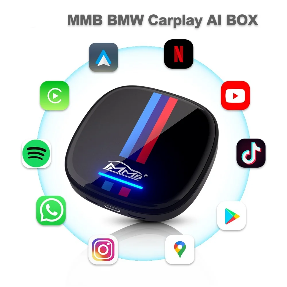 

JoyeAuto MMB 4GB 64GB Android 10 Wireless Carplay AI Video box for BMW wireless carplay Youtube Netflix playing Google map