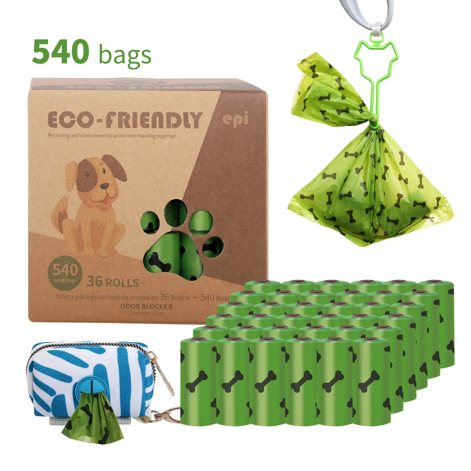 

Eco friendly Poop bag PE biodegradable box packed pet waste bags dog poop bags with dispenser