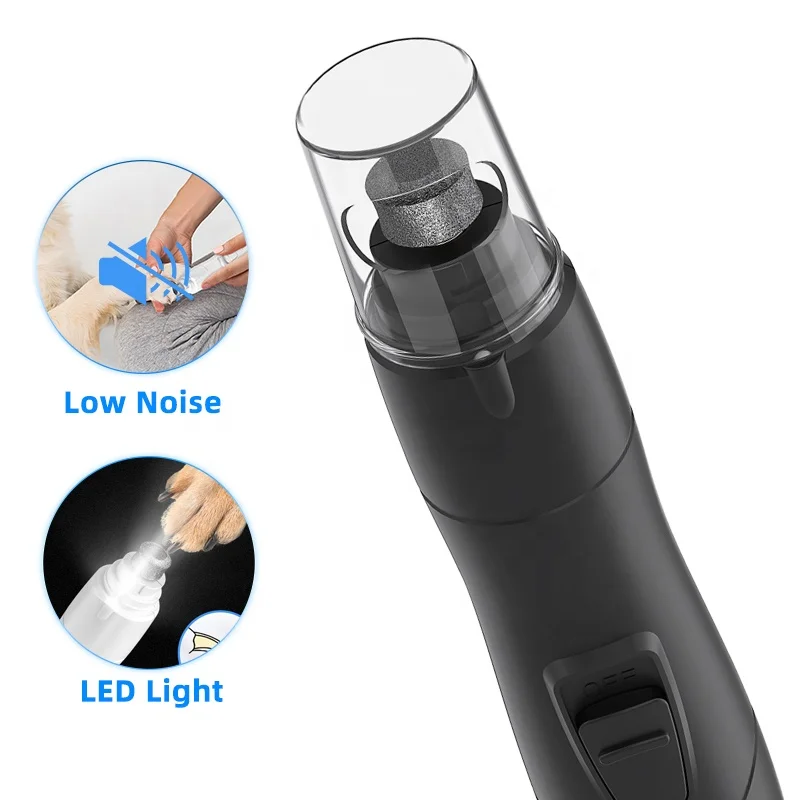 

New product ideas 2021 Patent Products portable Low Noise electric led pet nail grinder, Customized color
