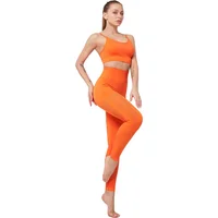

Ptsports newest design confortable high waisted seamless leggings and bra suit womens 2 piece outfit
