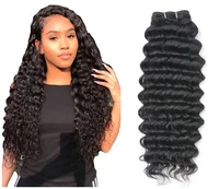 

Quality Products No Tangle 100% Unprocessed Cuticle Aligned Deep Wave Brazilian Virgin Human Hair Extensions