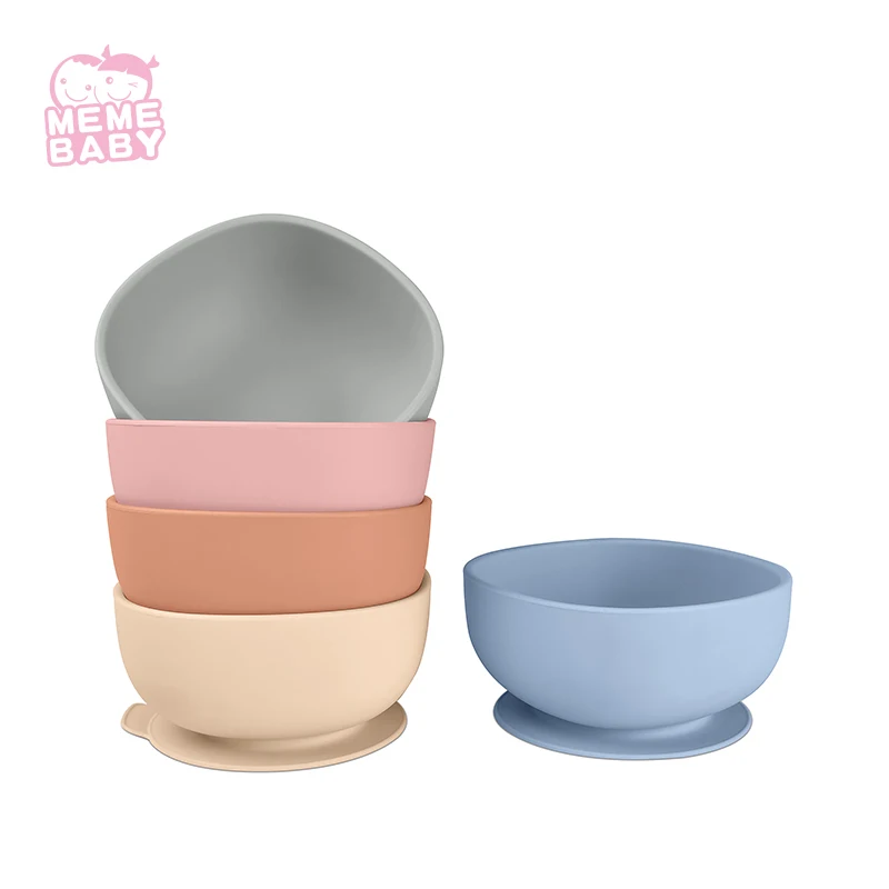 

Silicone Bowl Manufacturer Non slip Strong Suction Silicone Baby Bowl Toddler Infant Cute Silicone Bowl