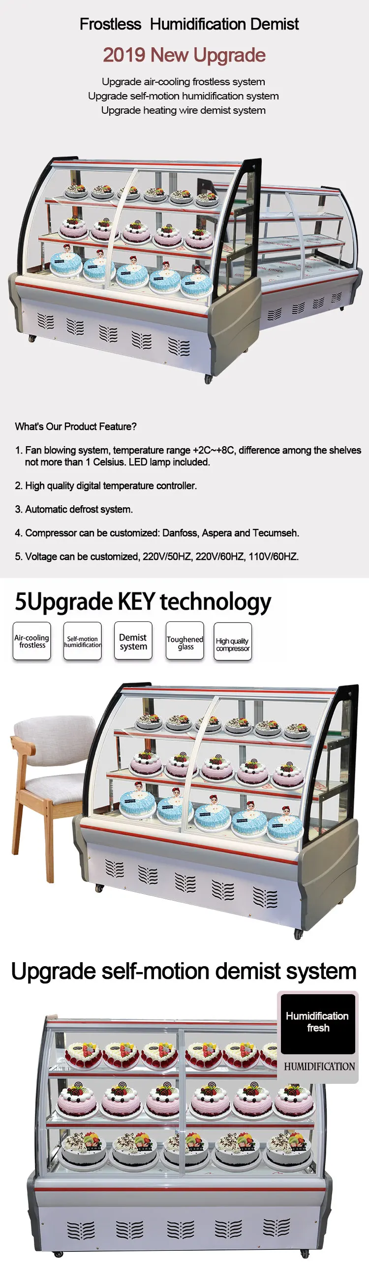 commercial cake display fridge
