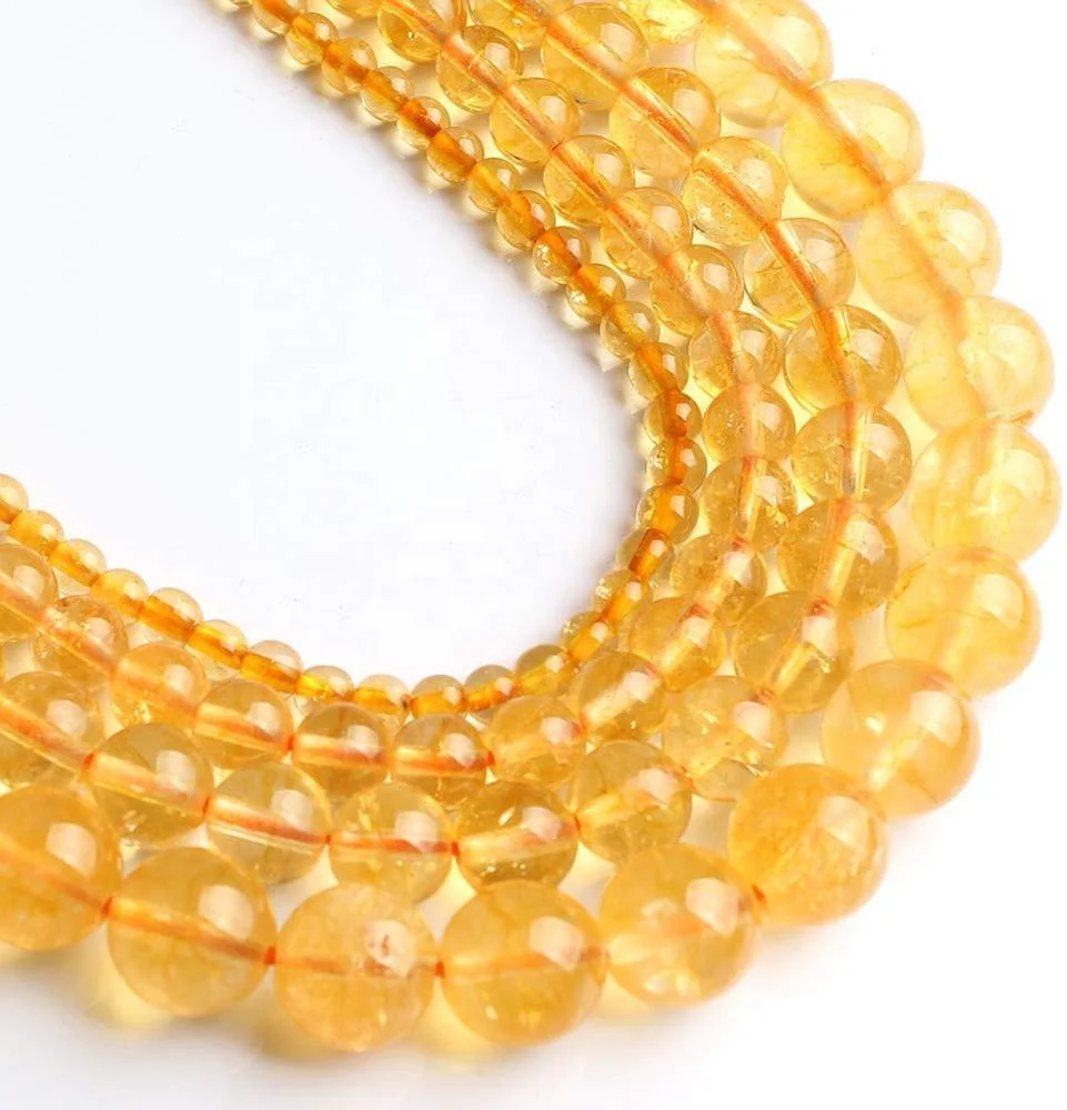 

Wholesale Natural Citrine Loose Gemstone Stone Beads for Jewelry Making Bracelets Necklaces Earrings 15.5" in Strand
