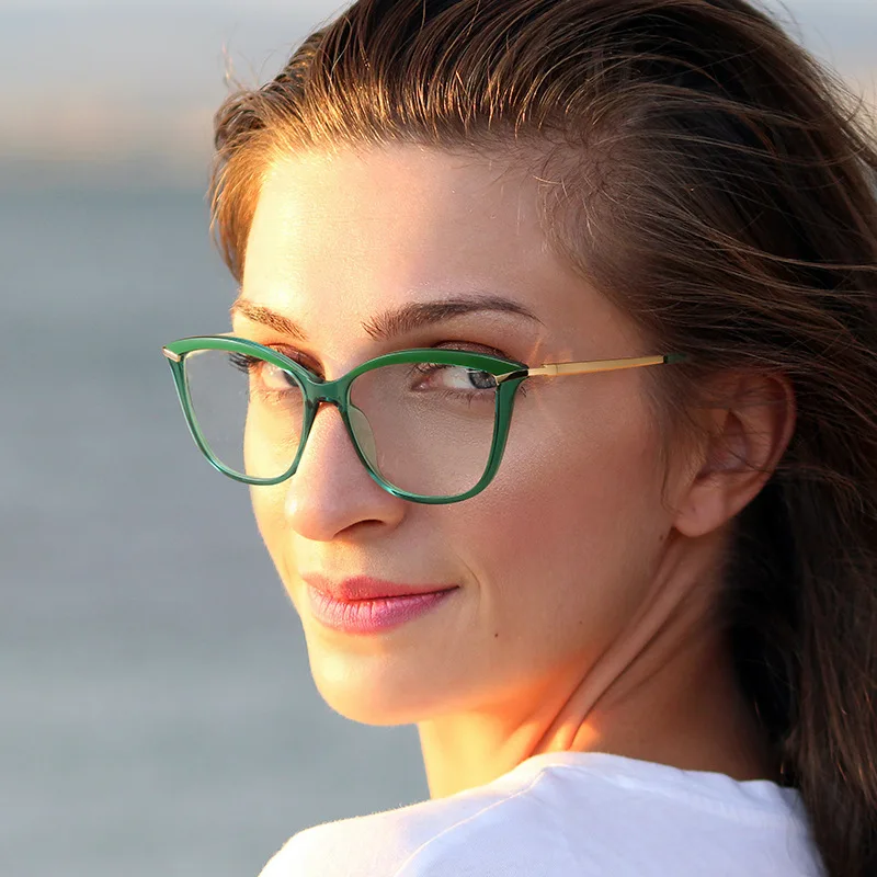 

Lmamba 2021 New Sexy Cat Eye Women Optical Glasses Fashion Anti Blue Light Reading Eyewear Tr90 Luxury Glasses