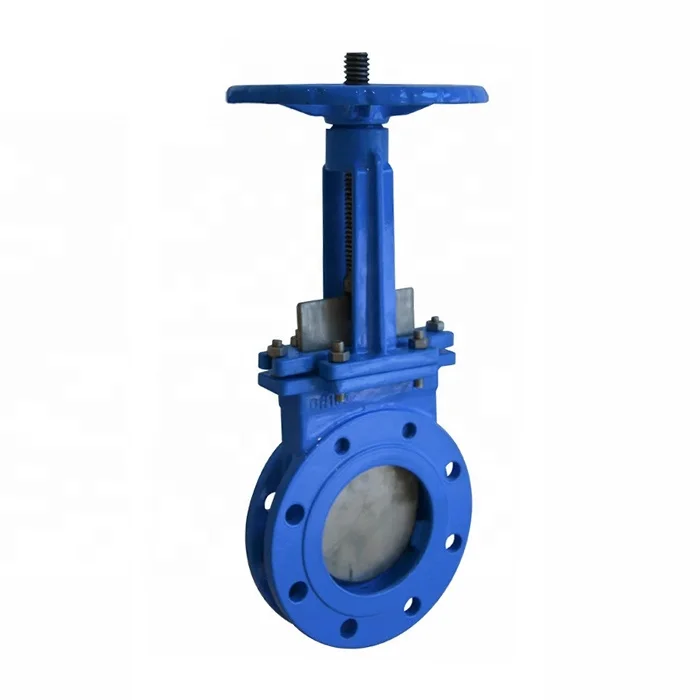 Gear Operated Carbon Steel Body and 304 Plate Water Flanged Knife Gate Valve