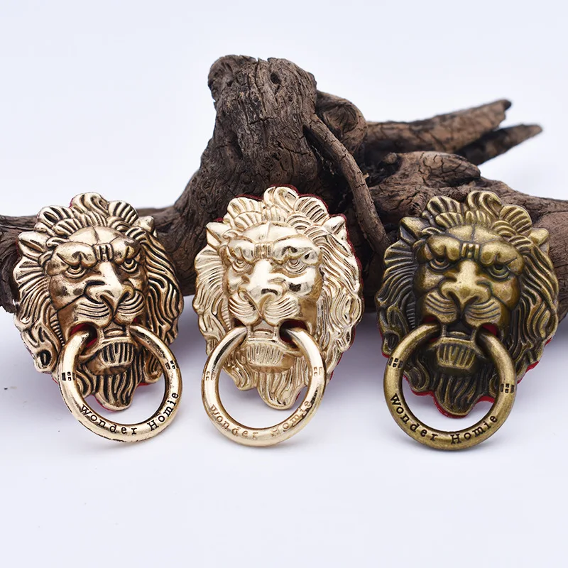 

Lion Bracket Full Metal Plating Retro Wind 360 Degree Rotating Mobile Shell Universal Ring Phone Holders