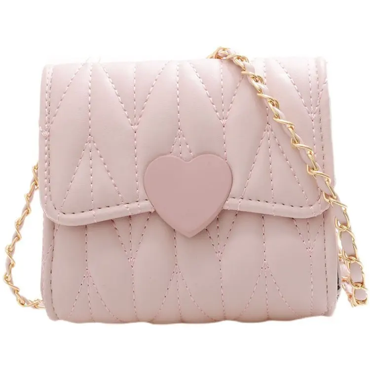 

Designer Small girl cute heart crossbody shoulder bag fashion mini chain pu leather for women purse and handbag