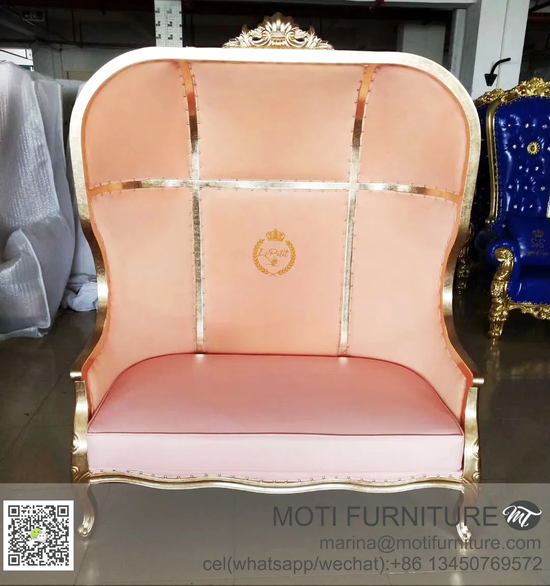 Boda Organizacion De Doble Plazas Rosa Jaula De Pájaro Trono Silla Para