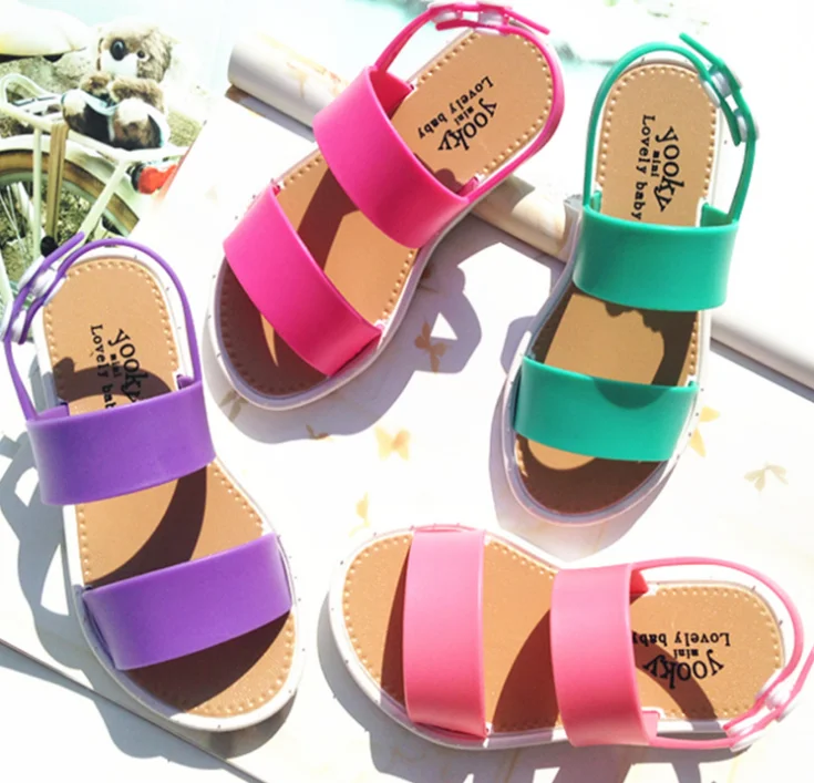 

Fashion Colorful Classic Design Toddler Kids Girls PVC Sandals