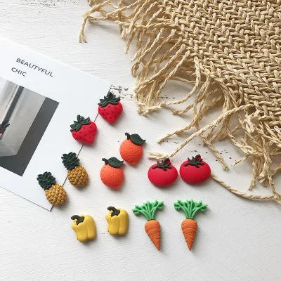 

Wholesale women fashion fresh color fruit earrings lovely earrings, As pic