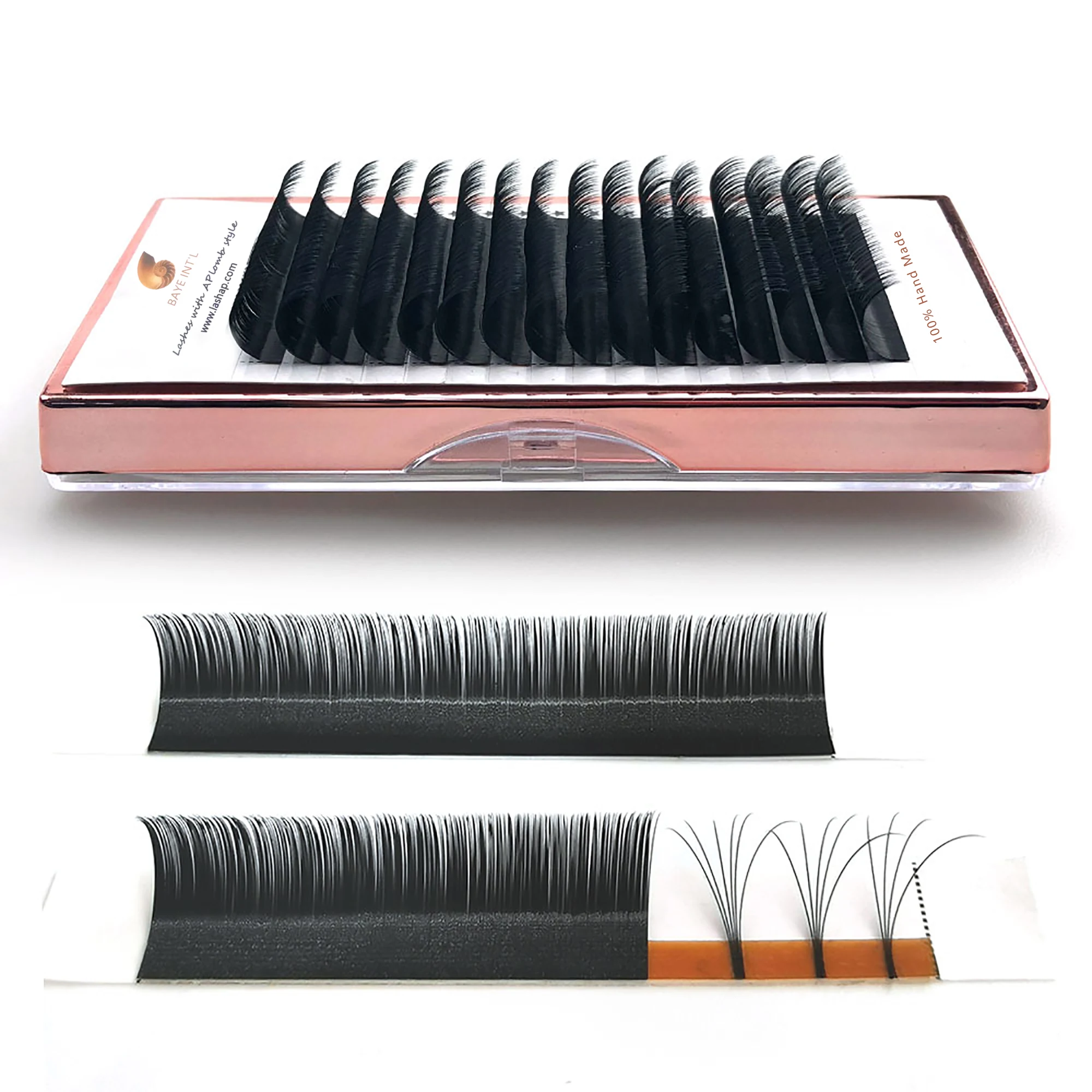 

LASHAP professional lashes for extension matte flat mixed easy fanning eyelash extension private label lash extension d curls