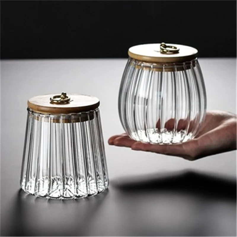 

glass storage jar set High quality Airtight Glass Storage Jars Set with Bamboo Lids, Transparent