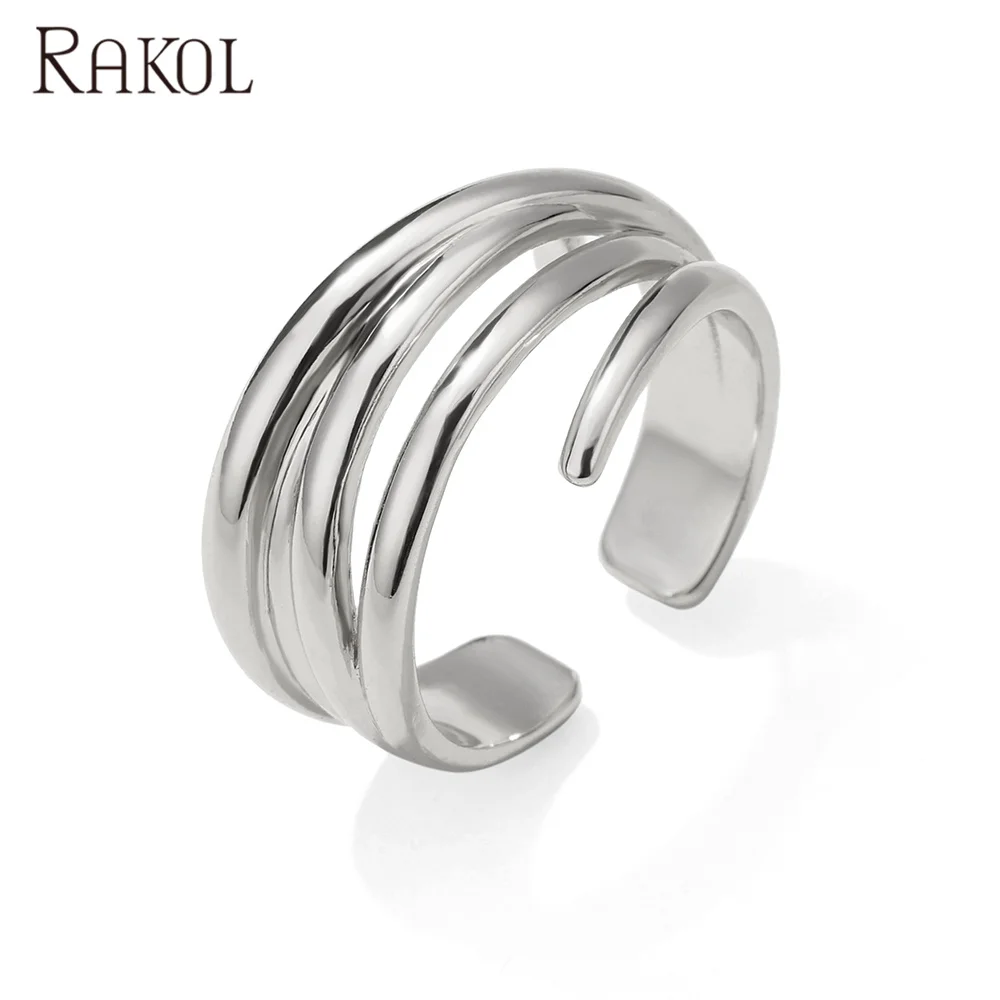 

RAKOL R2196 wholesale 18k gold filled ring high quality vintage hot sale, Customized color