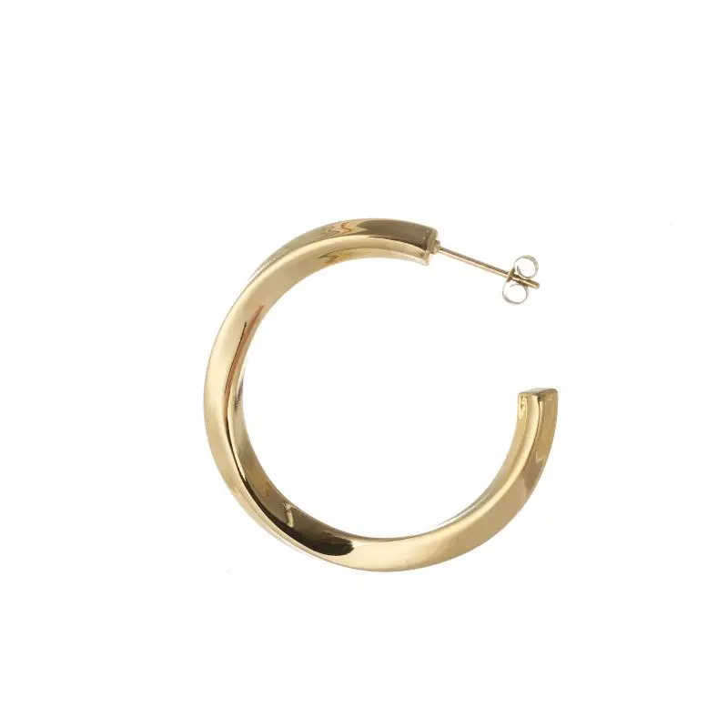 

Minimalist Fashion Design Gold Plated Factory Supply Hoop Earrings