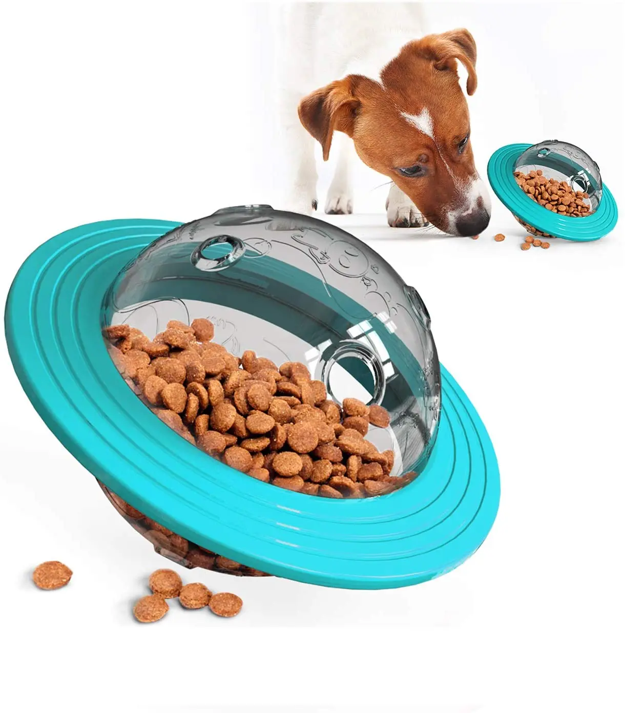 

Multifunctional Rolling pet Food Feeder, Flying Saucer Educational Toys, wear-Resistant Dog Supplies, Blue,green,yellow