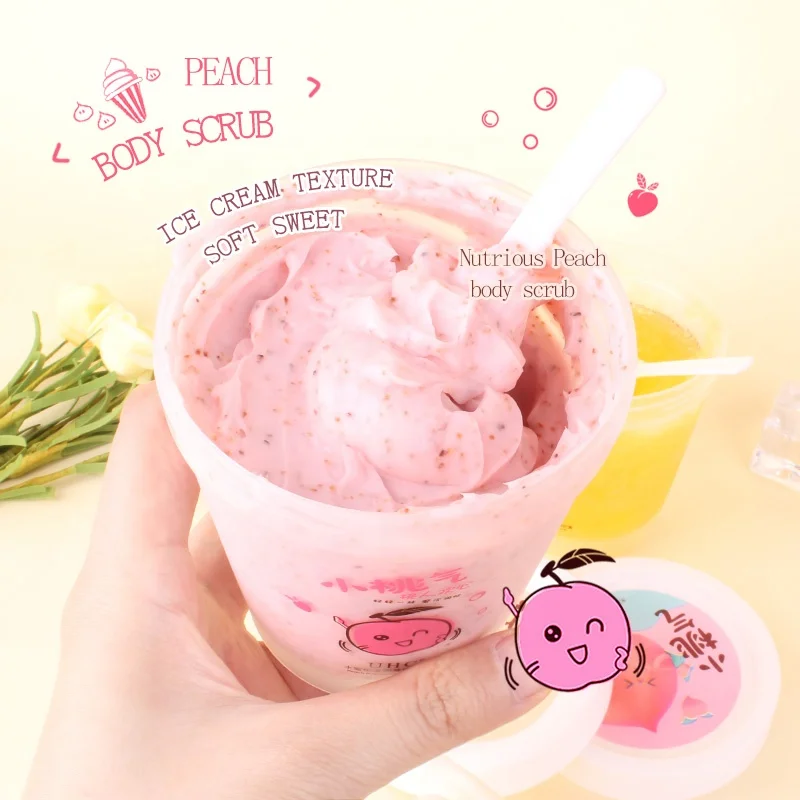 

Wholesale peach lemon whitening cream body scrub, Pink/yellow