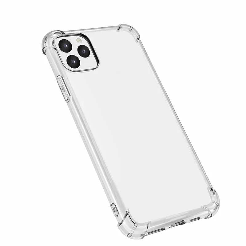 

For Iphone 12 Case Shockproof 1.5mm Thin Transparent Crystal Clear Tpu Bumper Phone Case Back Cover For iPhone 11 12 Pro Max