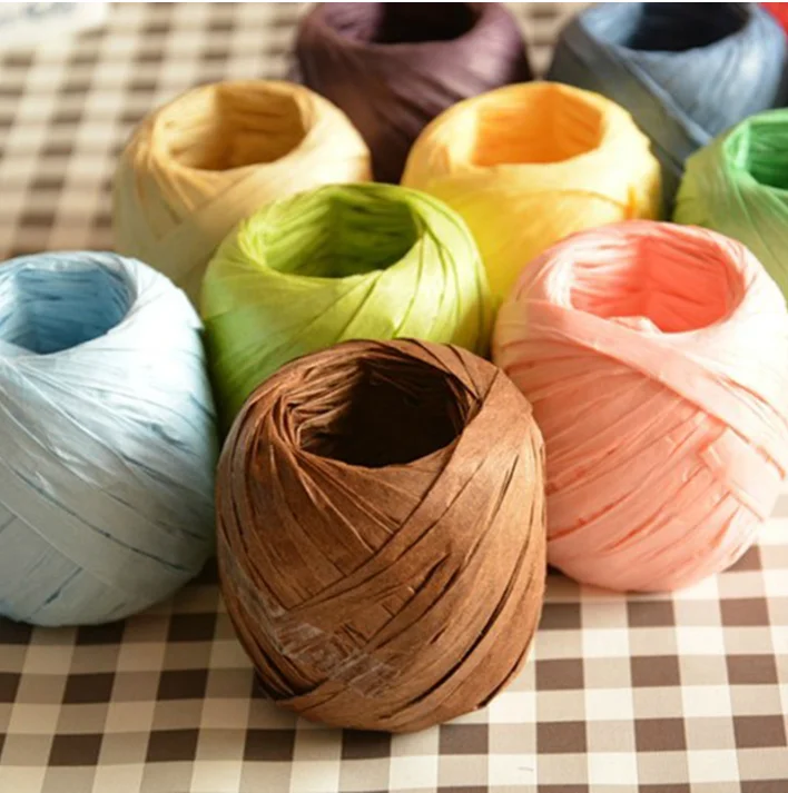 

Charmkey Wholesale Custom Ispie Raffia Natural Paper Ribbon Roll Rayon Raffia Paper Ribbons Raffia Yarn