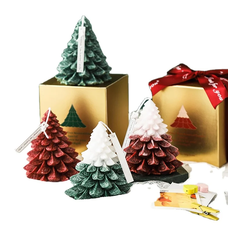 

Wholesale Home Decoration Gift Handmade Christmas Tree Shape scented candle