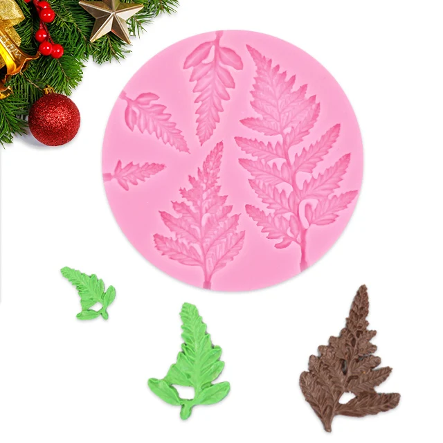 

High quality leaf shape food grade silicone moulds Kitchen Baking molds