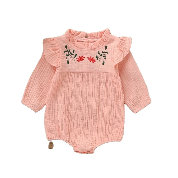

0-24M Flower Newborn Baby Girl Rompers Long Sleeve Jumpsuit Embroidery Floral Playsuit Autumn Baby Girl Costumes Vintage Clothes, As pic shows, we can according to your request also