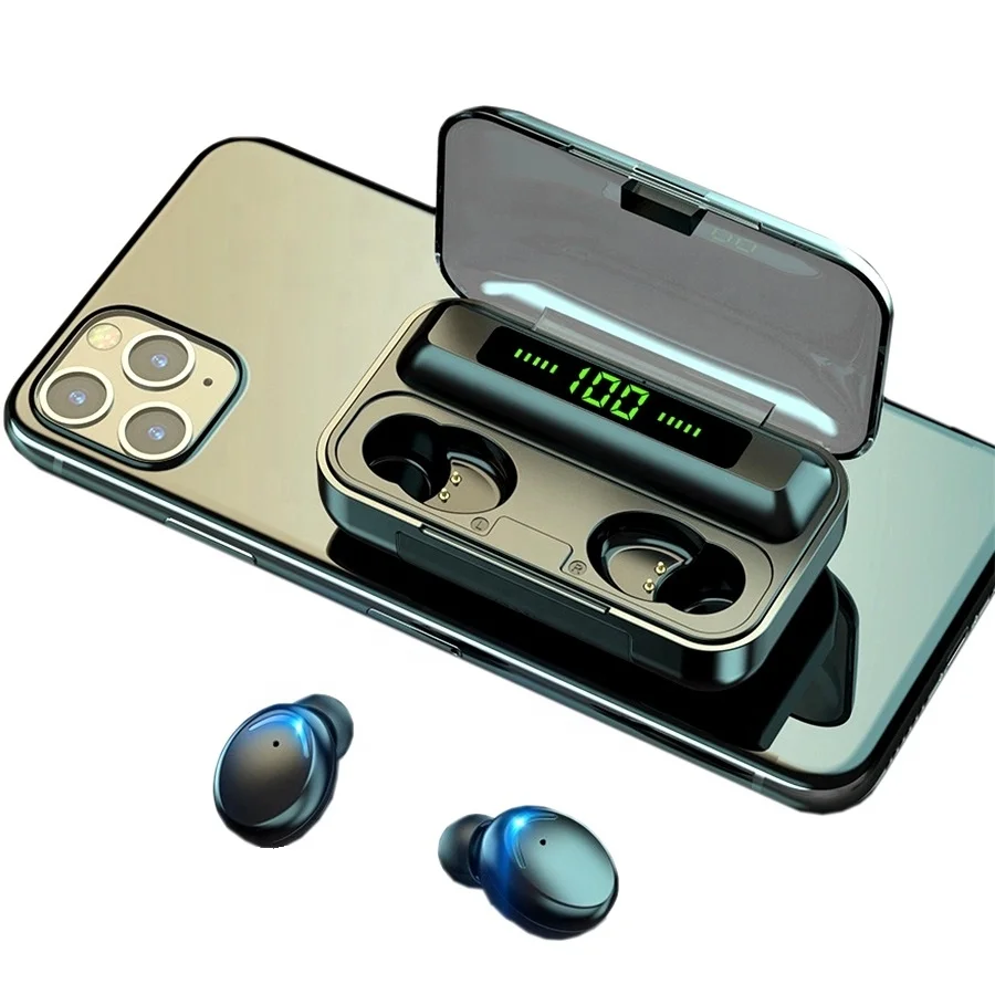 

Power Bank Case Blue Tooth Audifono Inalambricos F9-5C Mobile Handsfree Auricular Inalambrico TWS Earphones & Headphones Earbuds
