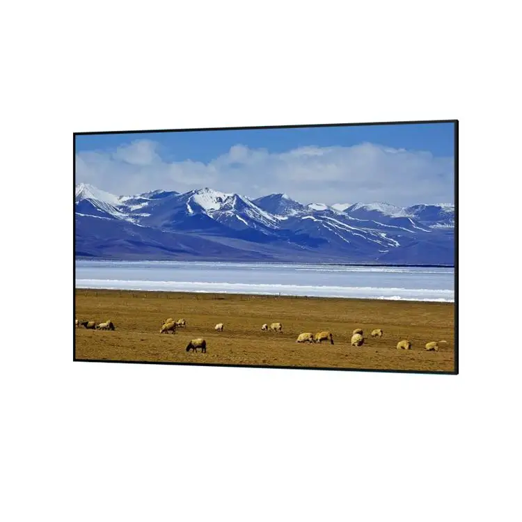 

120" 16:9 4k Hd ALR Projector Screen Wall Mounted Metal 1.2cm Narrow Frame gray Anti Light Projector Screen