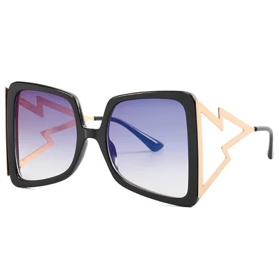 

2021 New Large Frame Lightning Sunglasses Wholesale Fashion Men And Women Personality Sunglasses, Custom color