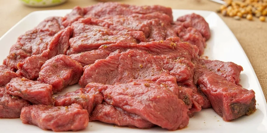 Steak finished with fresh thyme and sea salt