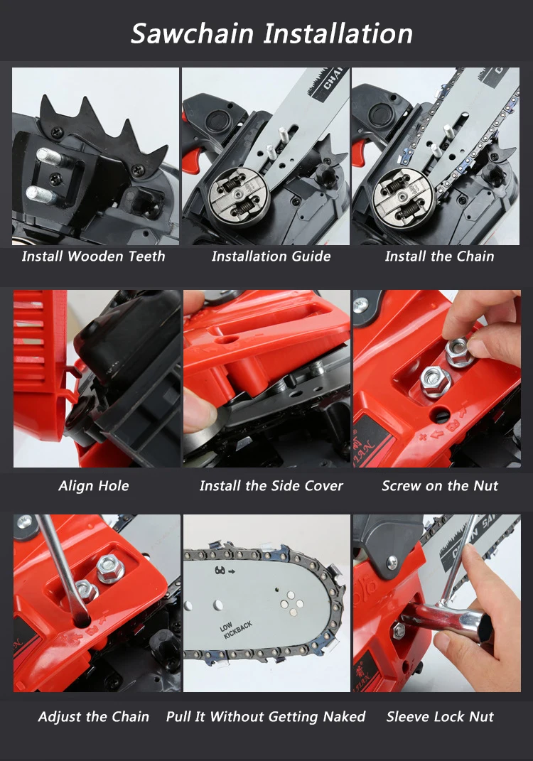 Manufacture Price Petrol Stable And Less Vibration 22 inch Gasoline Chain Saw, Professional Chainsaw