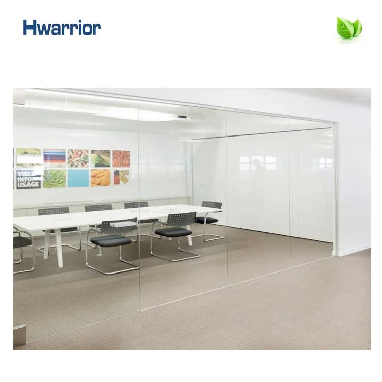 
2020 Hot selling customized sound proof safety aluminum tempered glass wall frameless partitions China factory direct sale 