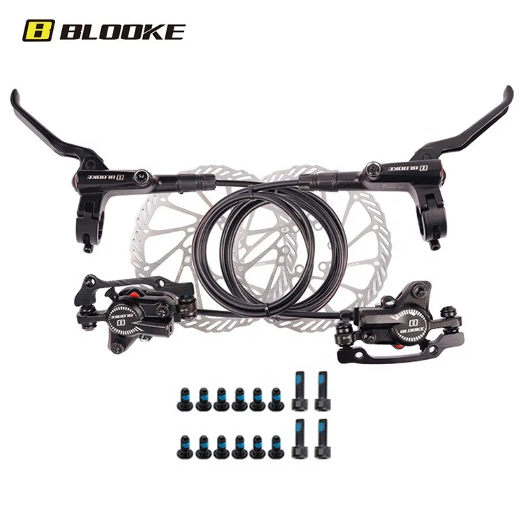 

BLOOKE Dual Piston Hydraulic Disc Brake Mountain Bike Oil Brake Bilateral Brake Oil Disc MT200, Black