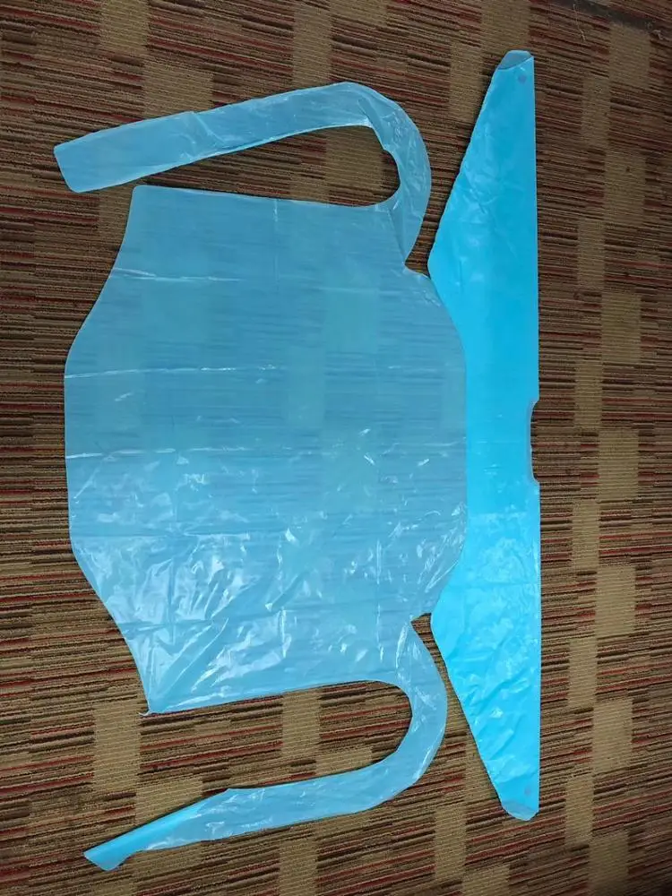 
Disposable CPE gowns disposable cpe plastic apron with thumb holes 