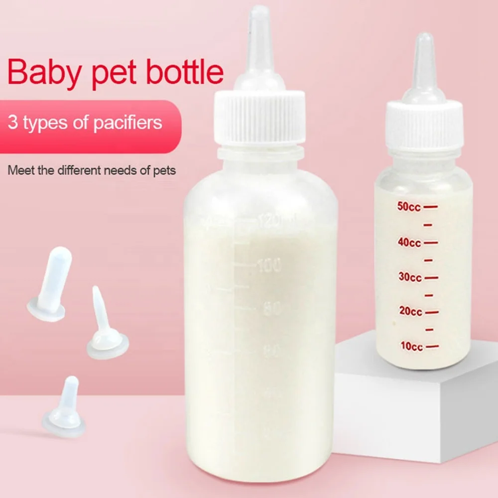

50ml Puppy Kitten Feeding Bottle Pet Nursing Feeding Bottle for Small Dogs Cats Animal Baby Feeder Pet Products