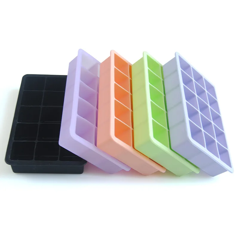 

Silicone Ice Cube Tray With 15 Pieces Geometric Ice Cube Maker