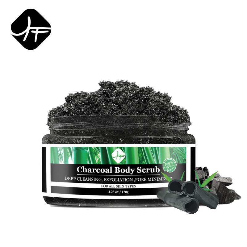 

Private Label Exfoliating Scrub Natural Organic Body Skin Care Charcoal Men Face Scrub, Black