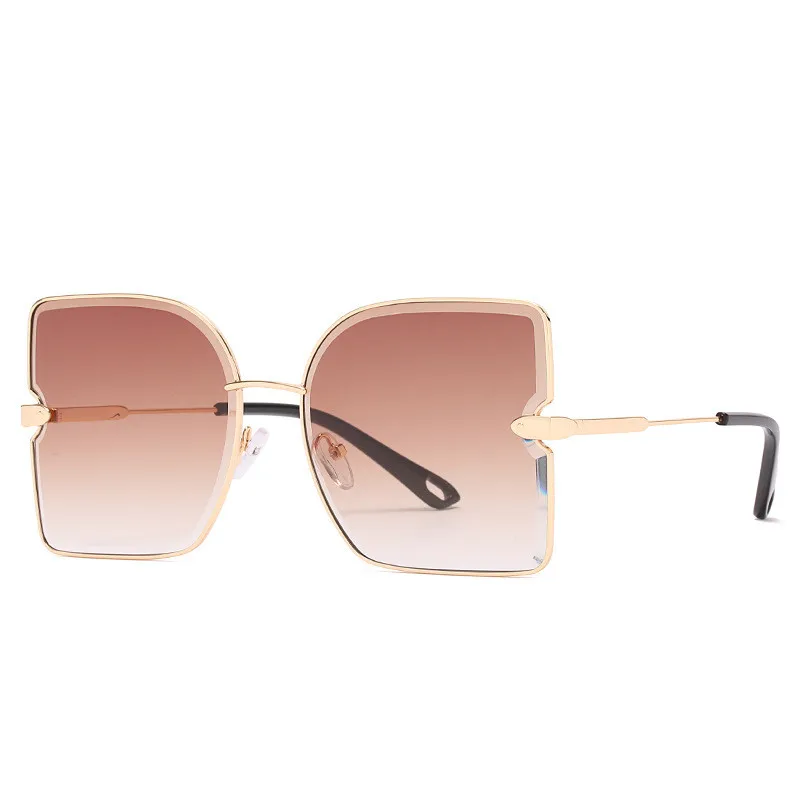 

Pink Glasses Luxury Sun Trendy Designer Rimless Shades Sunglasses Women