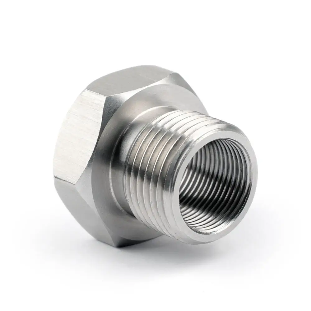 

Areyourshop New 1PC Stainless Steel Threaded Oil Solvent Trap Adapter ID 5/8-24 OD 13/16-16, Silver