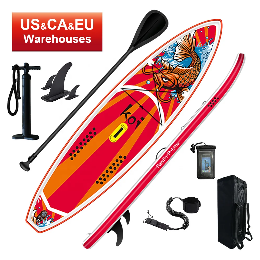 

FUNWATER Free shipping inflatable surfboard wholesale sup surfing standup paddle board surfing with paddle