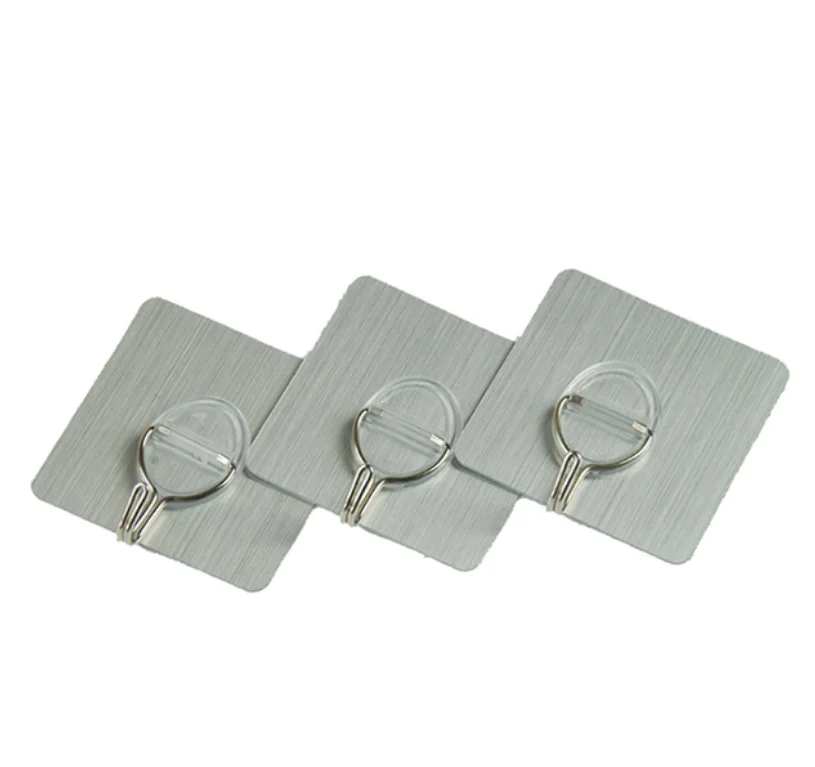 

Powerful Transparent Heavy Duty Adhesive wall self strong adhesive Hooks Reusable,Seamless ,Scratch,Waterproof and Oilproof, Any colors
