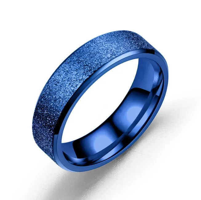 

Chengfen direct sale titanium steel sand rainbow color ring, Steel ,gold
