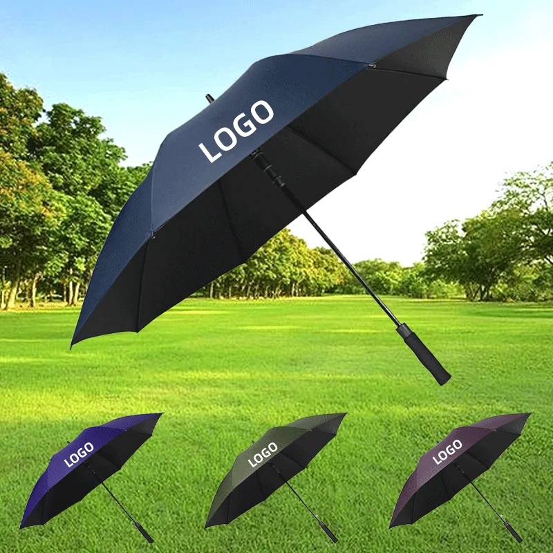 Sombrillas Wholesale Automatic Windproof Golf Umbrella Promotional Guarda Chuva with Custom Logo Printing for Trade Shows