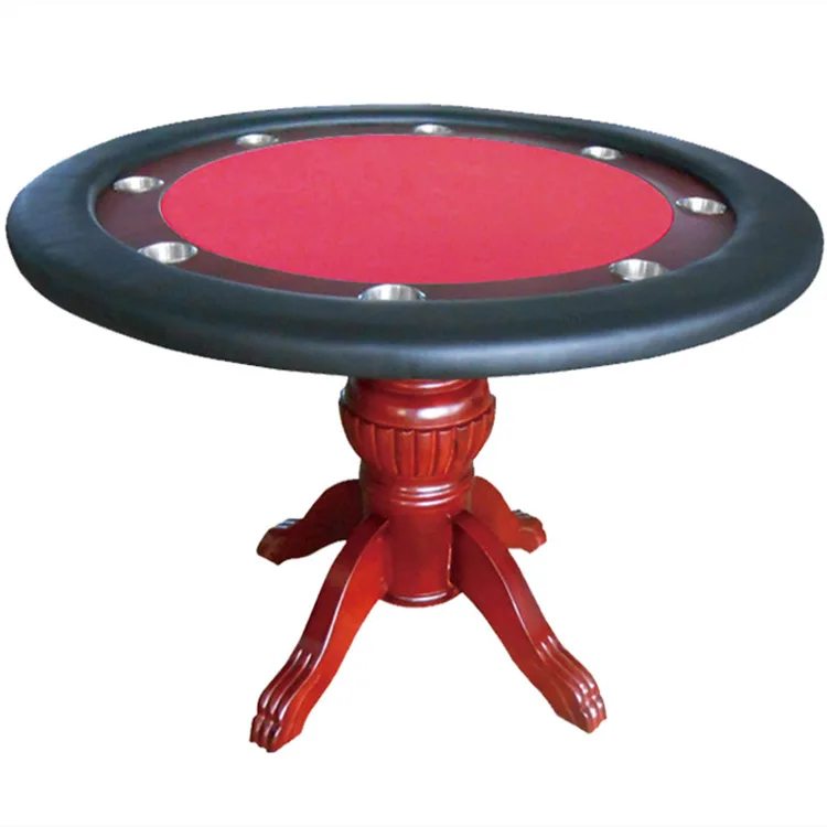8 Person Casino Poker Table Round Poker Table Wooden Leg Oval Table For