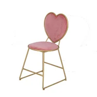 

Nordic Creative Pink Heart-Shaped Stool Beauty Dressing Chair